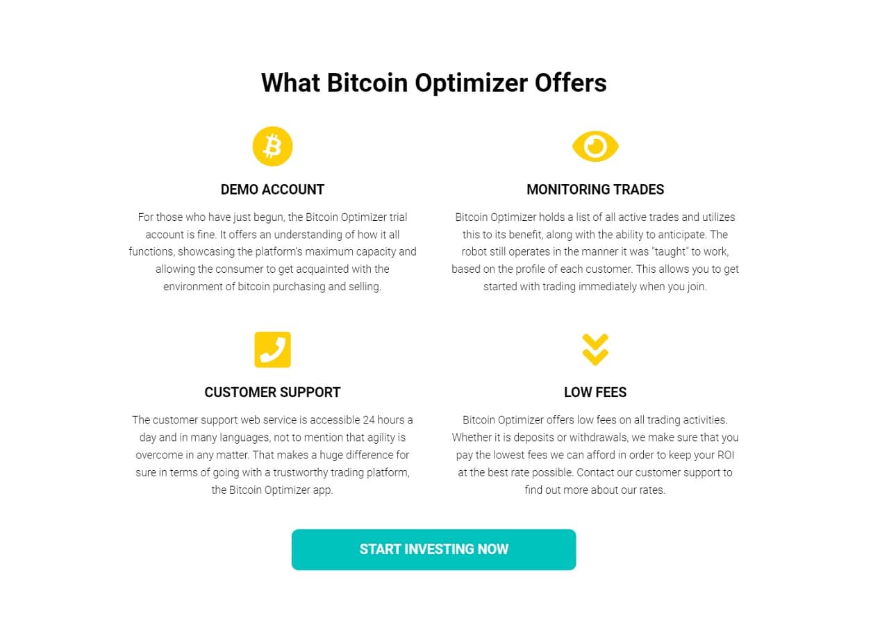 Caractéristiques Bitcoin Optimizer