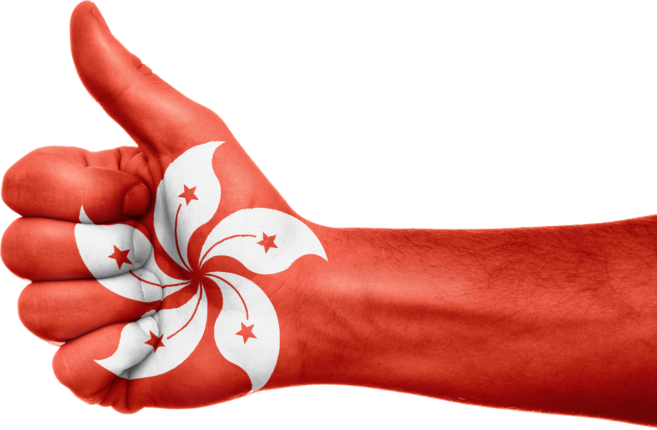 drapeau hong kong pouce