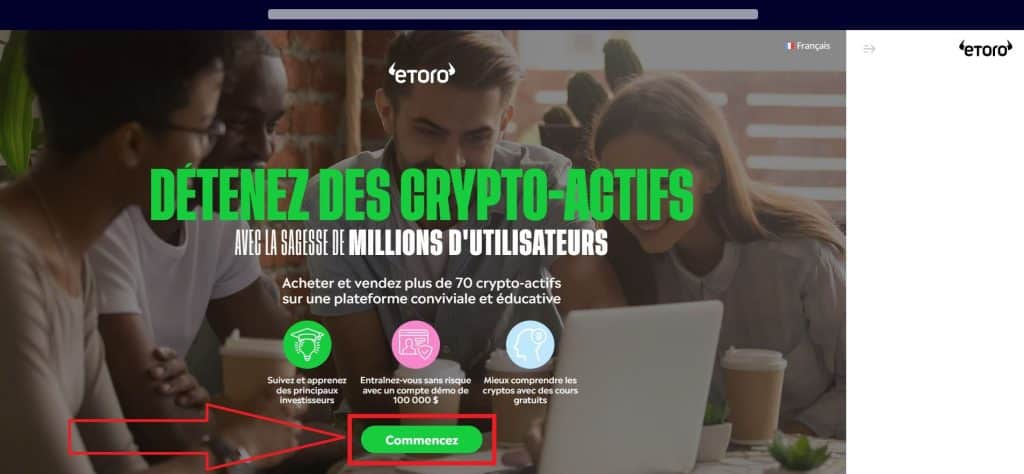 Étape 1 : Ouvrir un compte eToro