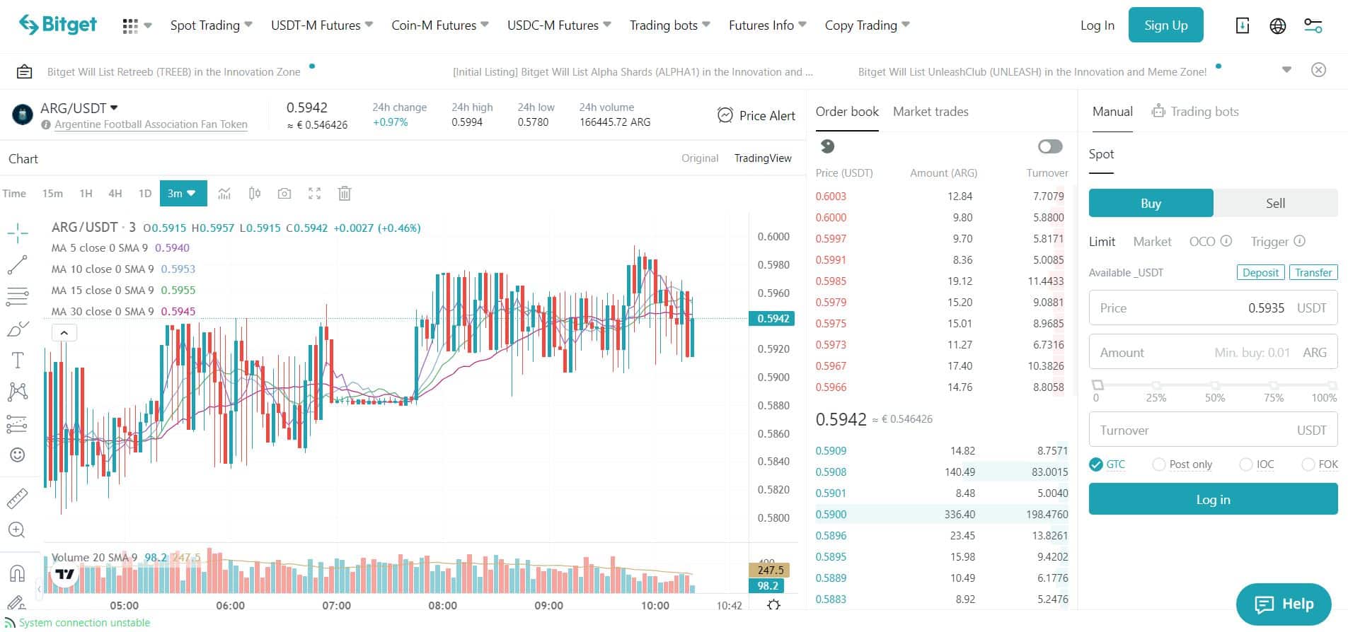 Bitget - ARG USDT - Acheter Argentina FC Token