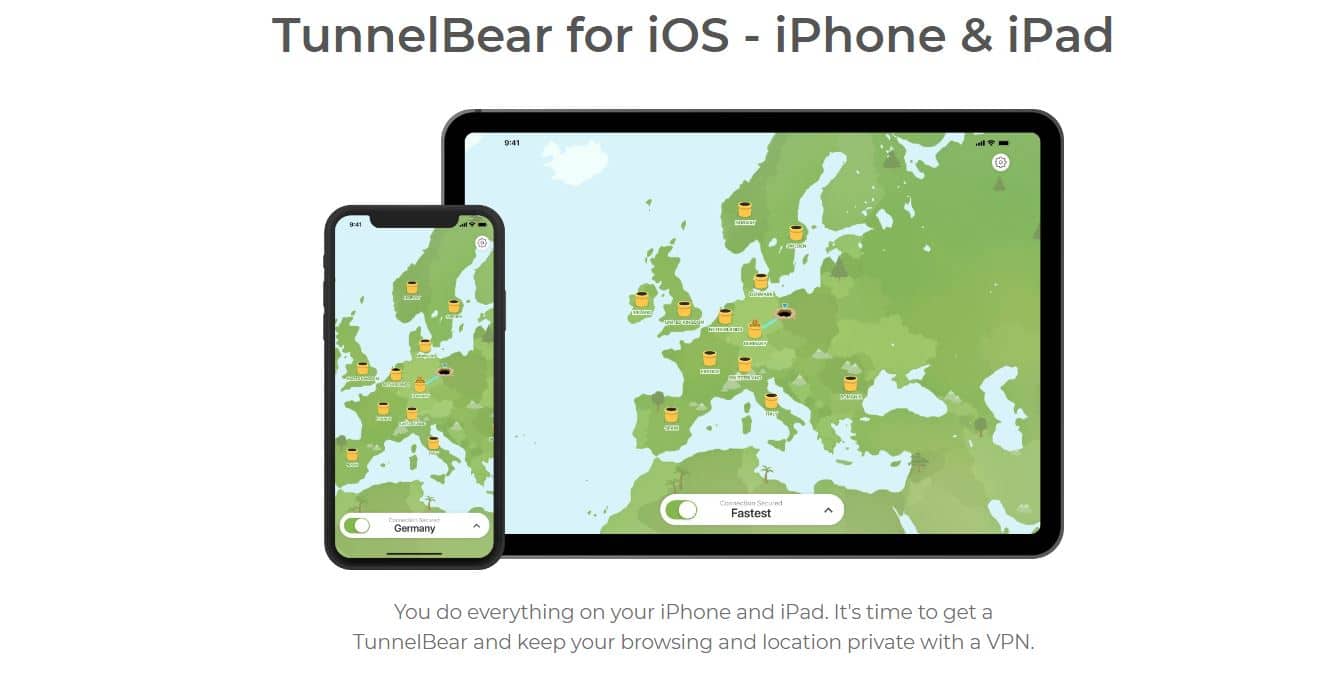 TunnelBear VPN - Accueil - VPN iPhone