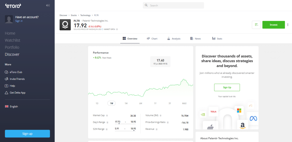 Acheter l'action Palantir Technologies