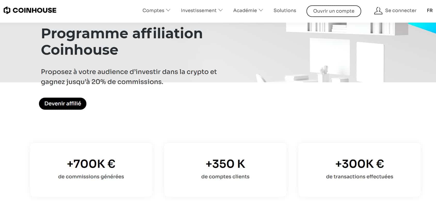 Avis sur Coinhouse : affiliation