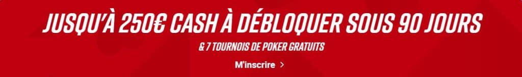 Betclic - Bonus de bienvenue poker - Casino Pay N Play