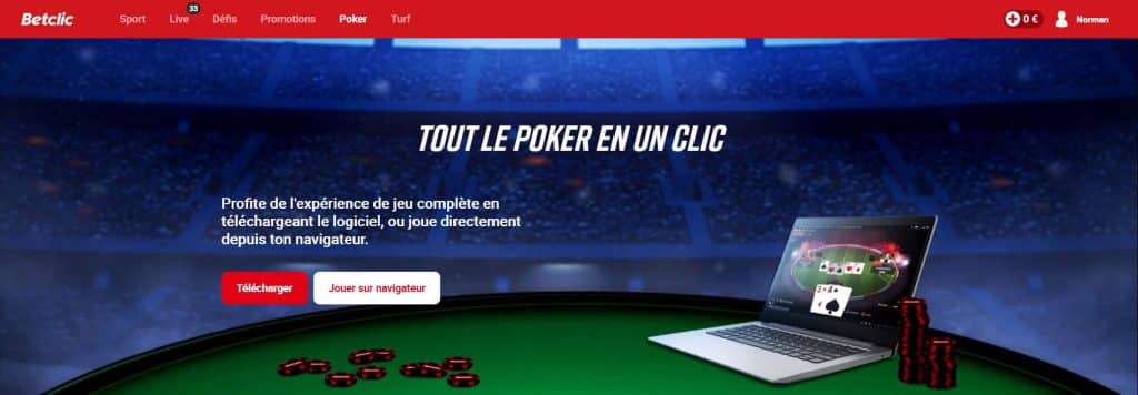 Betclic - Poker - Casino Pay N Play