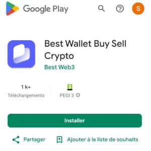 2. Cliquer sur Installer - Comment s'inscrire sur un exchange crypto sur mobile