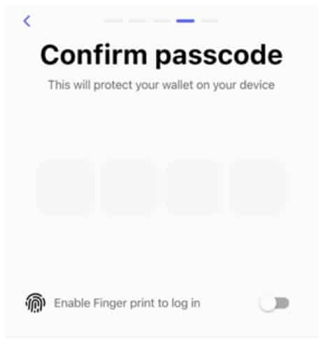 5. Définir le mot de passe - Comment s'inscrire sur un exchange crypto sur mobile