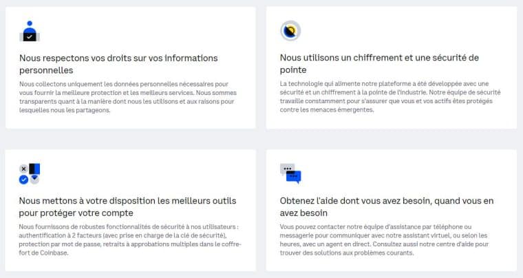 Coinbase - Sécurité - Meilleurs crypto exchanges