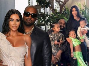 Kanye, Kim and children - Fortune Kanye West