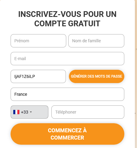 Avis sur Crypto Robo : Inscription