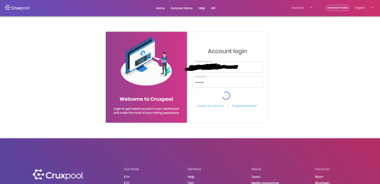 Cruxpool login
