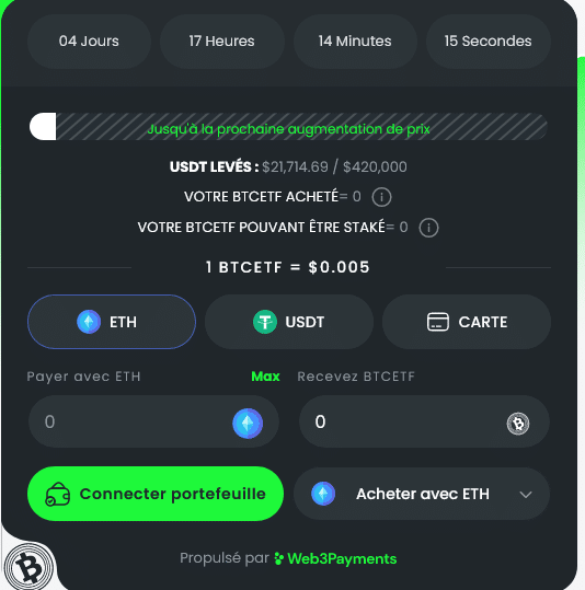 Prédiction Bitcoin ETF Token : acheter $BTCETF