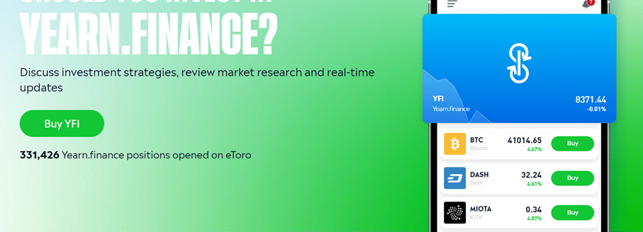 Acheter Yearn Finance sur eToro