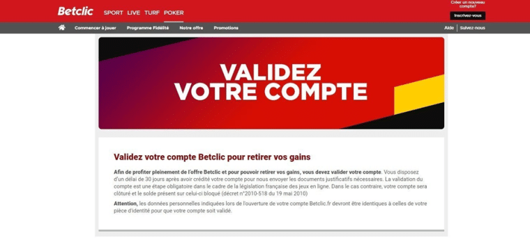 validation d'identité