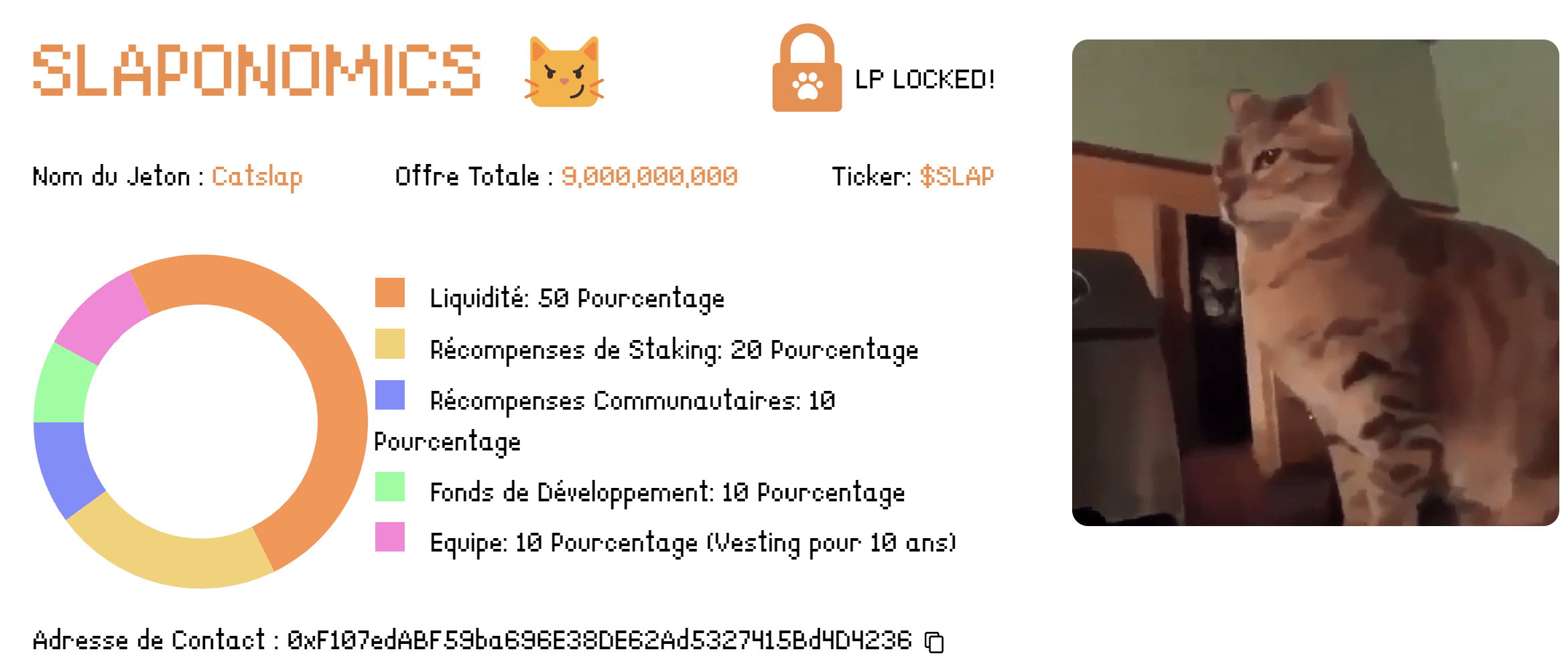 Catslap tokenomics