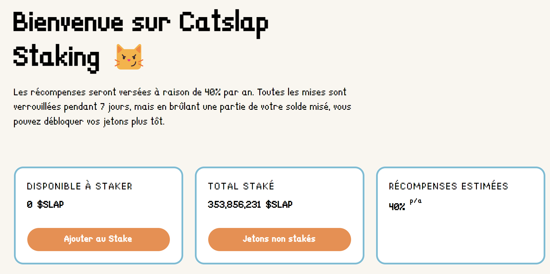 Staking CatSlap