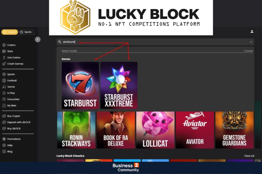 lucky block casino slots starburst