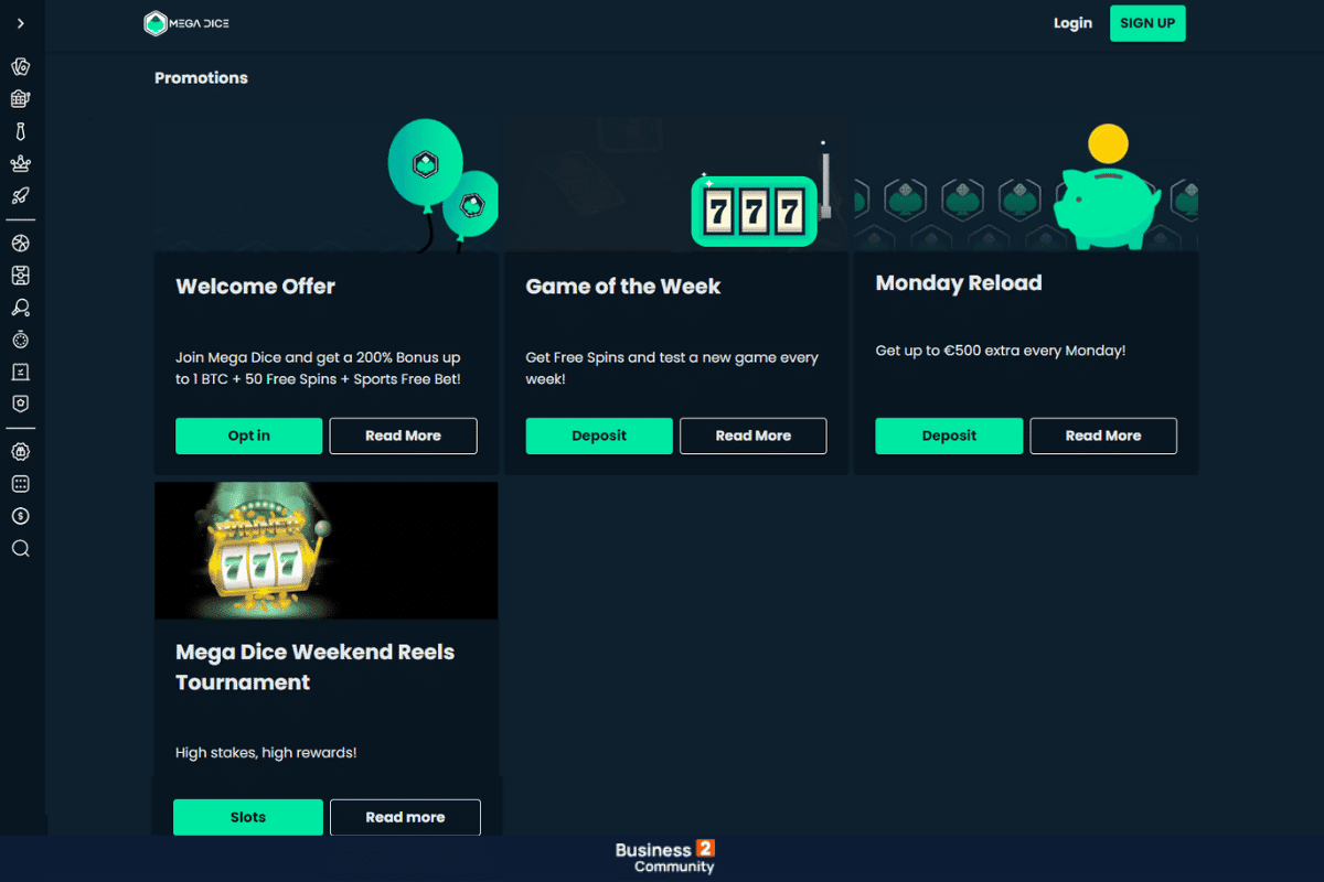 mega dice bitcoin καζίνο μπόνους και προσφορές