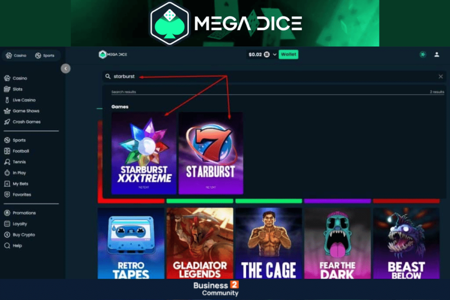 starburst κουλοχέρης mega dice