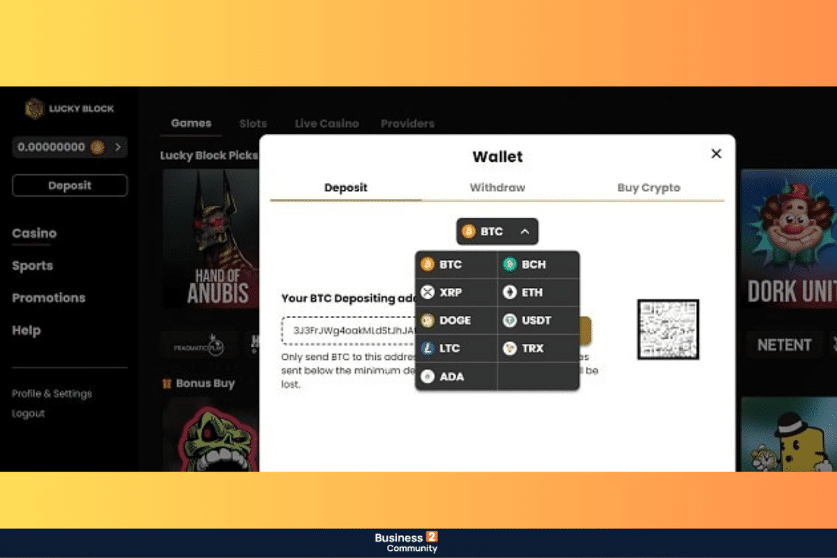 Lucky Block Deposit Page Mega Moolah