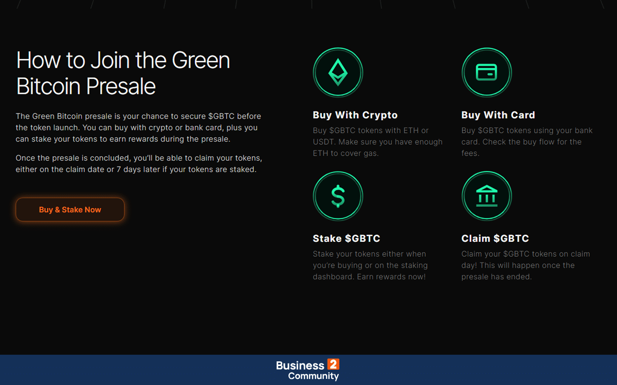 Γιατί να αγοράσετε Green Bitcoin στην προπώληση