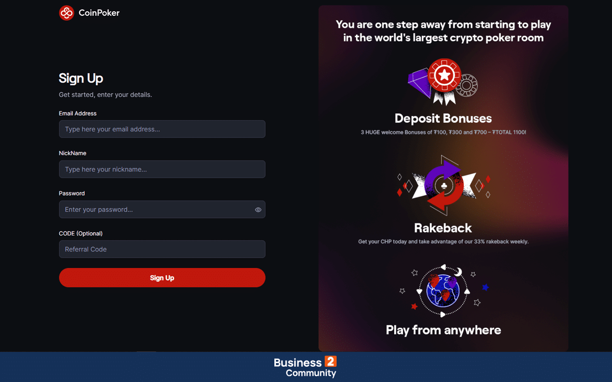 coinpoker sign up