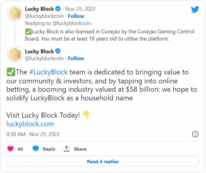 LuckyBlock licenca