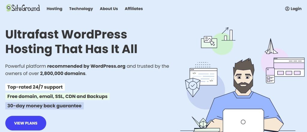 siteground wordpress hosting