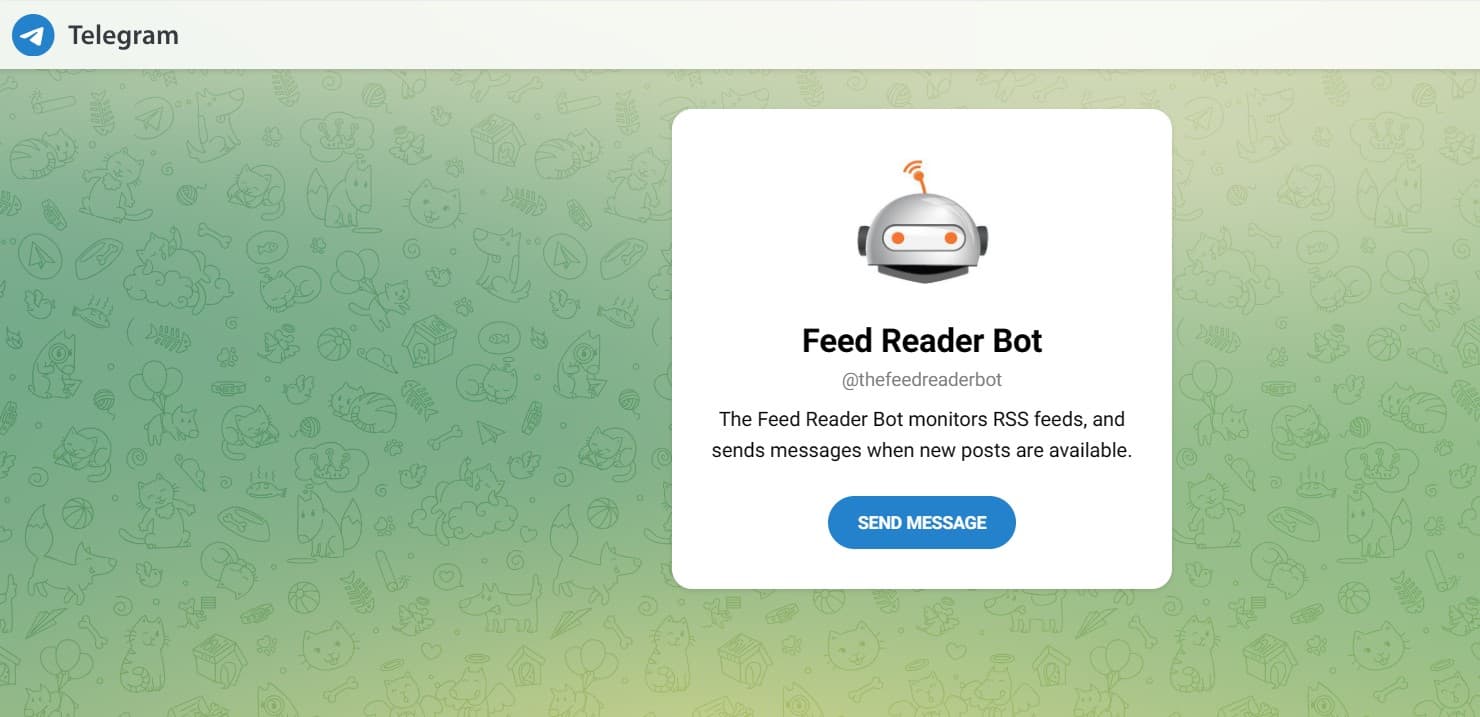 najbolji telegram botovi feed reader bot