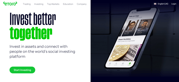 eToro Homepage