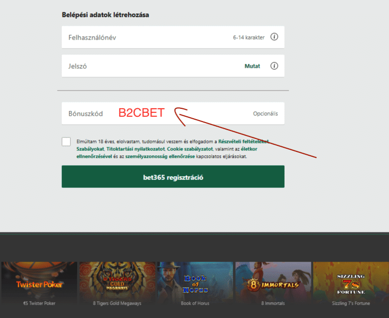 bet365.com regisztracio b2cbet bonuszkod