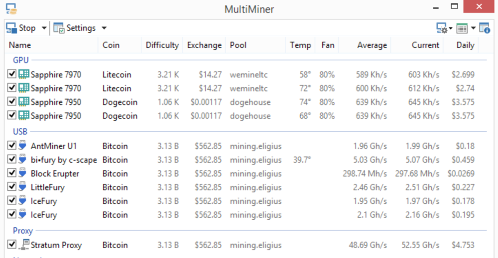 MultiMiner Bitcoin bányász szoftver