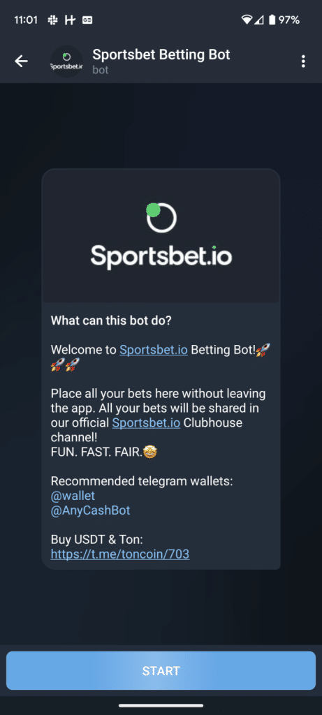 Sportbest.io Telegram Bot