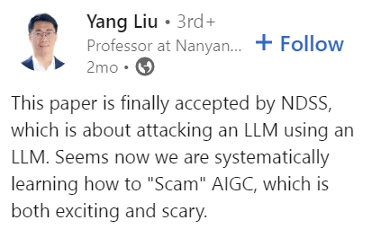 yang liu linkedin poszt