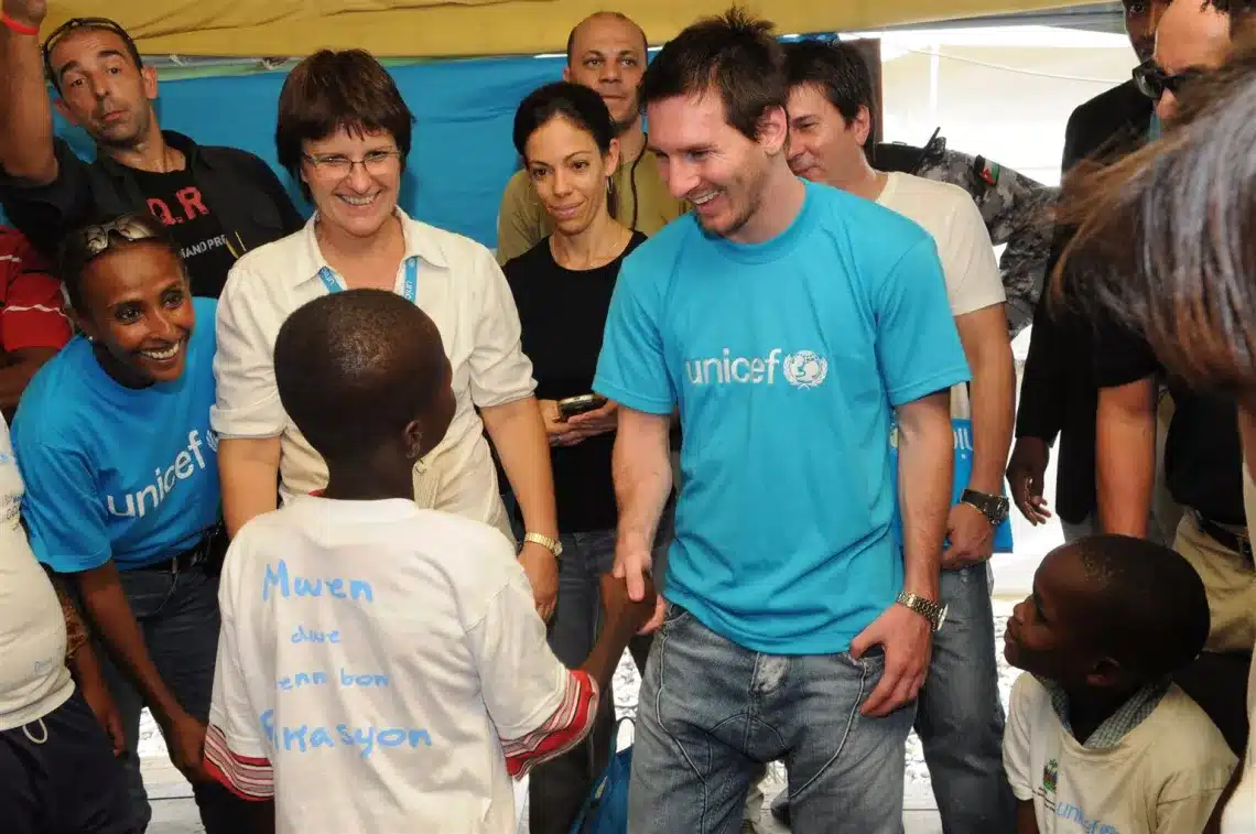 unicef leo messi