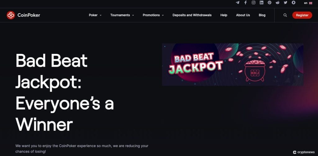 CoinPoker Bad Beat Jackpot