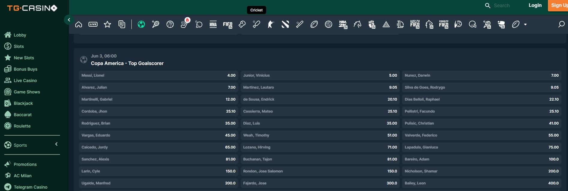 Copa América 2024 TG.Casino
