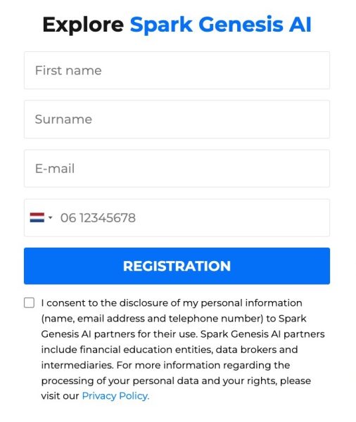 Spark Genesis AI regisztracio