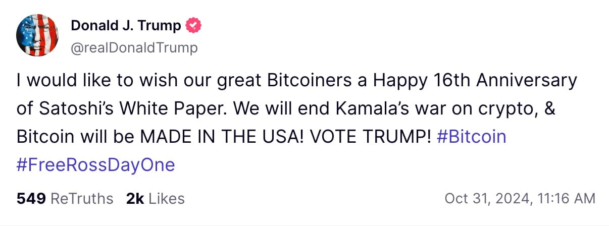 Trump bitcoin