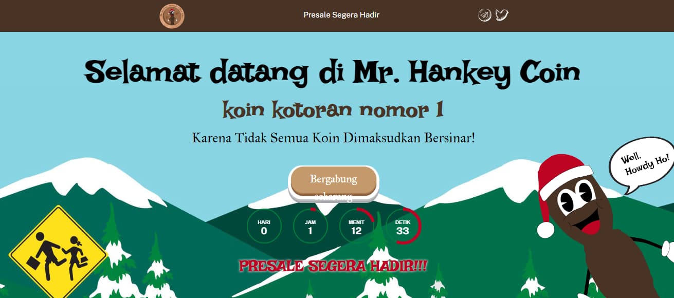 Mr Hankey Coin Set dengan Harga Presale 500k Diluncurkan Minggu