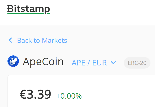 comprare apecoin bitstamp