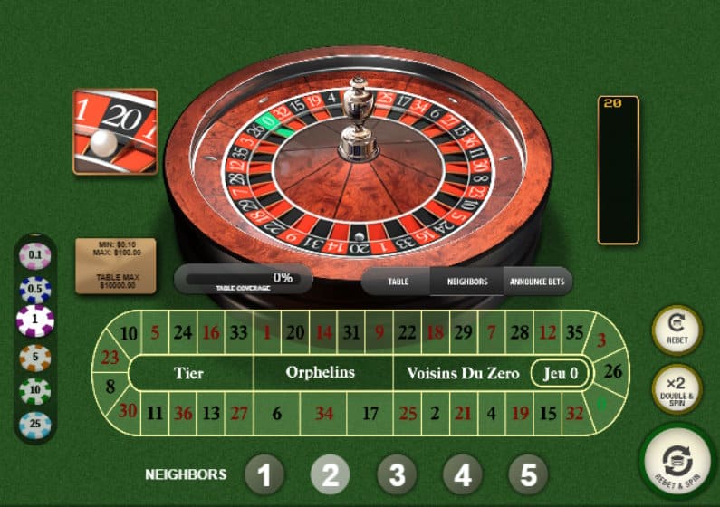 roulette online - special bets