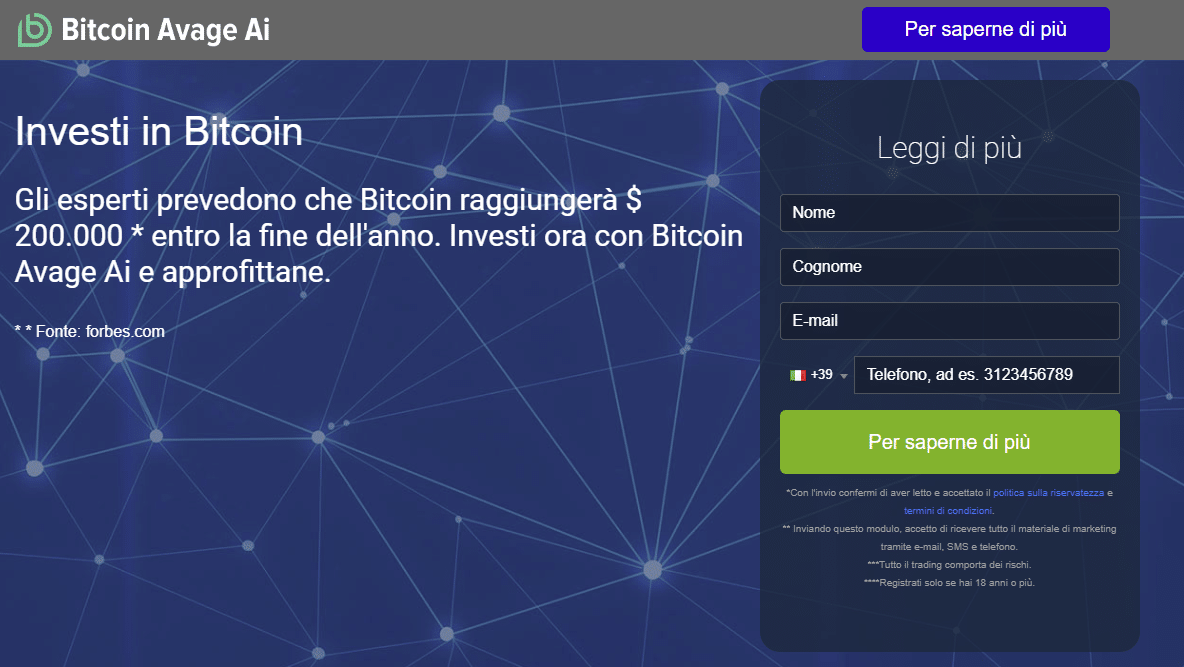 Bitcoin Avage AI - Copertina