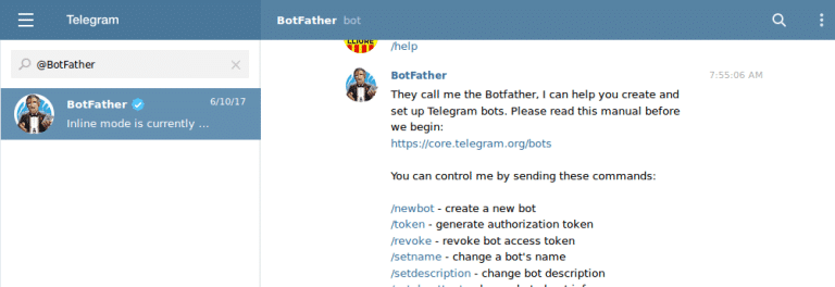 Bot Telegram - Botfather