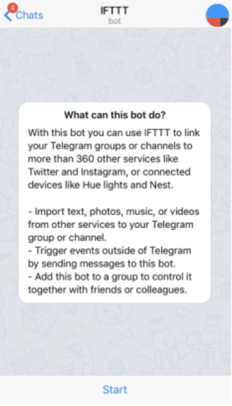 Bot Telegram - IFTTT