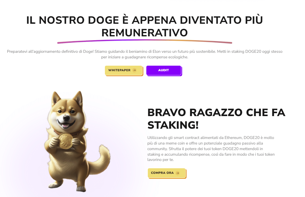 Comprare Dogecoin20 - staking