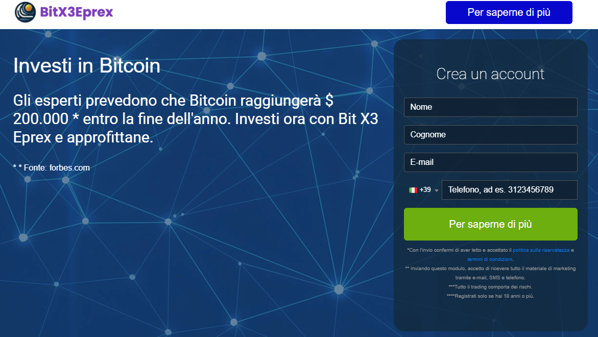 Bit X3 Eprex – registrazione