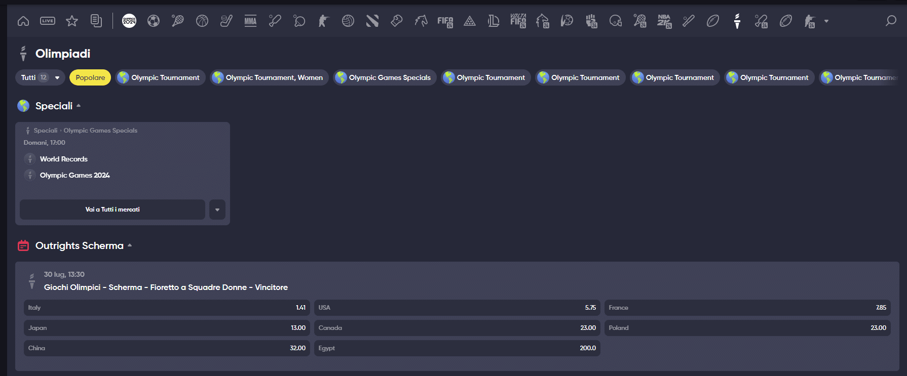 scommesse olimpiadi 2024 - Instant casino