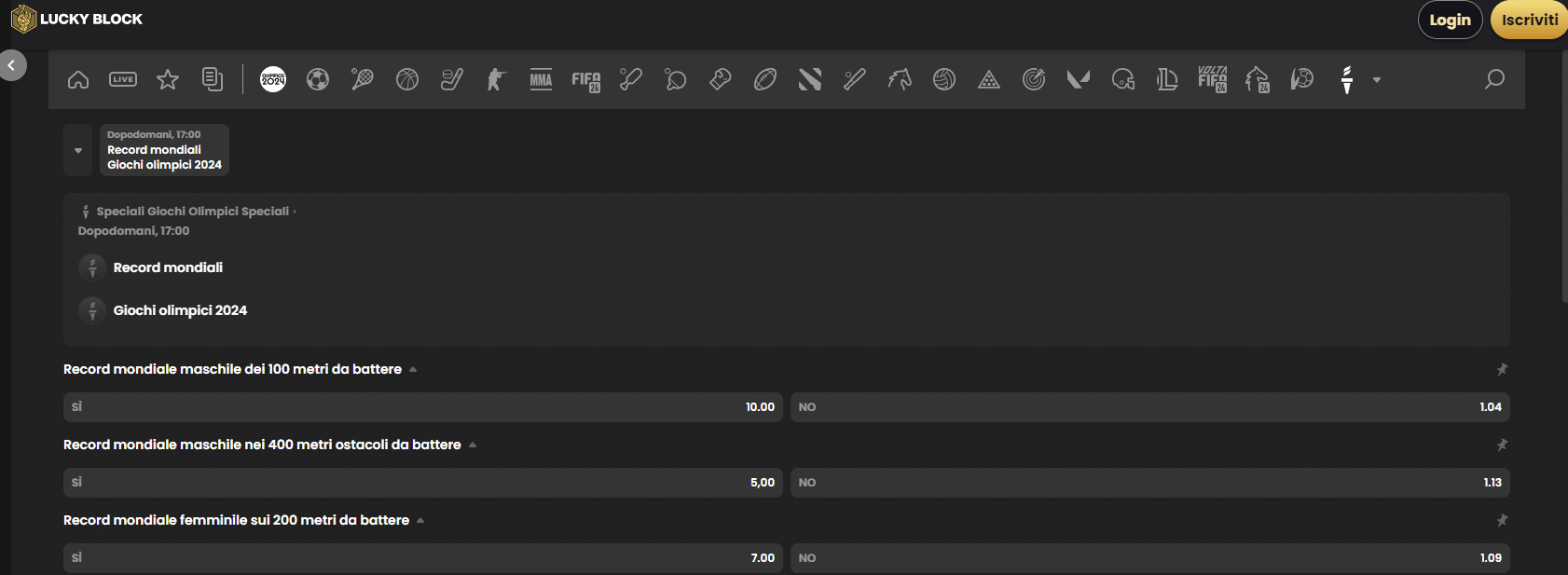 scommesse olimpiadi 2024 - lucky block