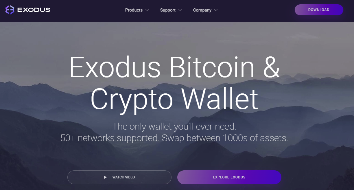 exodus wallet - home